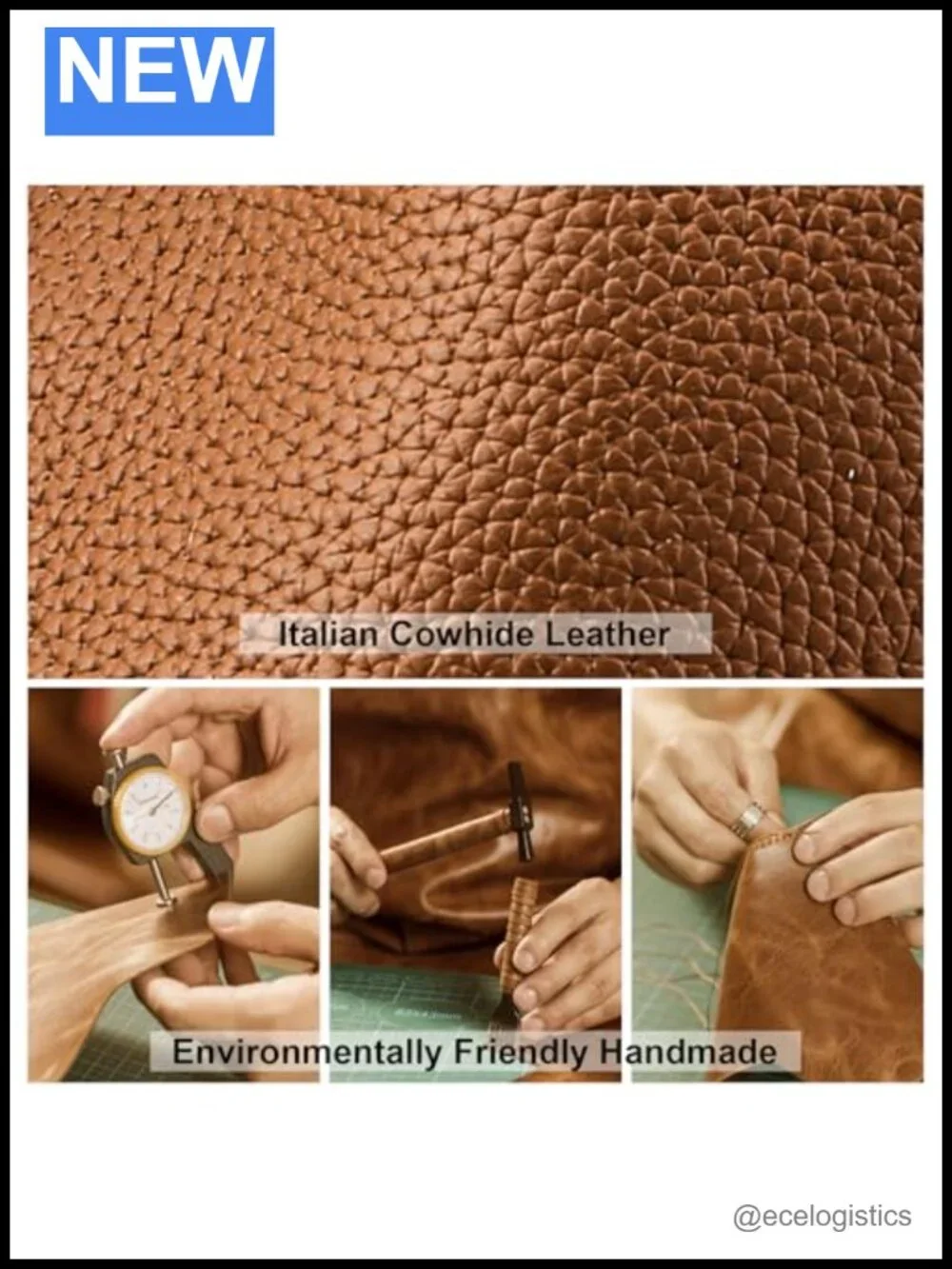 Genuine Leather Bucket Bag Handmade Tote Purse for Women